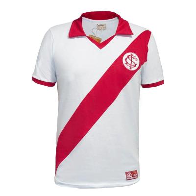 Camisa Internacional RetrôMania Natural Masculina - Branco e Vermelho
