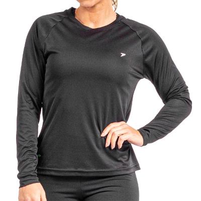 Camisa Poker Fator de Proteção UV 50+ Feminina - Preto