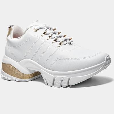 Tênis Ramarim Chunky Feminino - Branco e Dourado