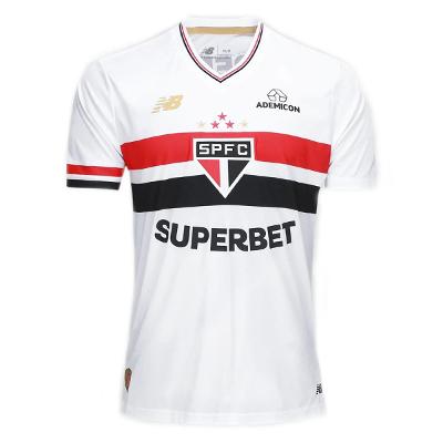 Camisa São Paulo 25/26 Home Torcedor New Balance Masculina - Branco e Vermelho