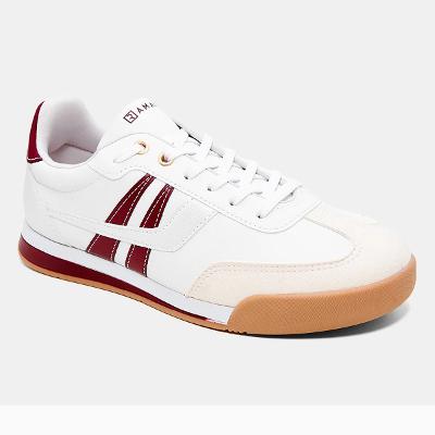 Tênis Ramarim Casual Feminino - Branco e Vinho