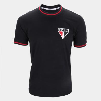 Camisa São Paulo Classic RetrôMania Masculina - Preto