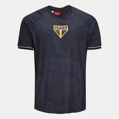 Camisa São Paulo Frequência Masculina - Preto