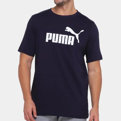 Camiseta Puma Logo Tee Masculina - Marinho