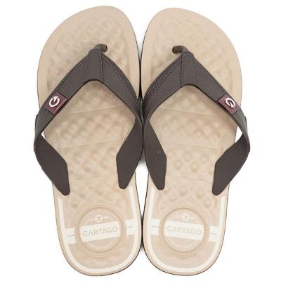 Chinelo Cartago Arizona Masculino - Bege e Marrom Escuro