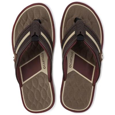 Chinelo Cartago Lyon III Masculino - Marrom e Bege