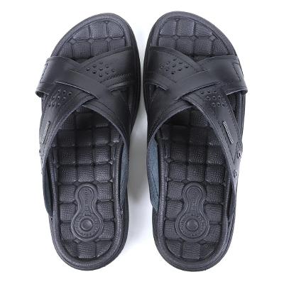 Chinelo Couro Pegada Masculino - Preto