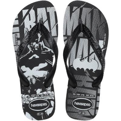 Chinelo Havaianas DC Logomania Masculino - Preto e Branco