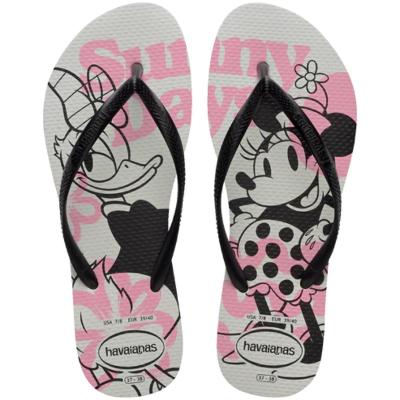 Chinelo Havaianas Slim Disney Feminino - Preto e Rosa