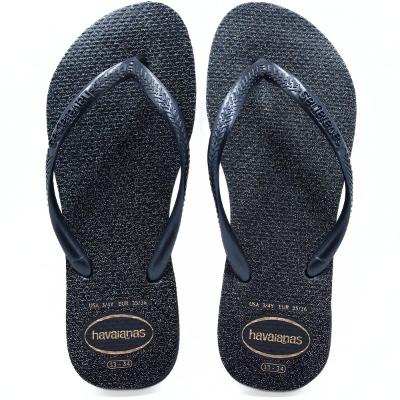 Chinelo Havaianas Slim Gloss Brilho Feminino - Preto e Dourado