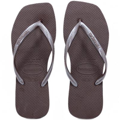 Chinelo Havaianas Slim Square Feminino - Café