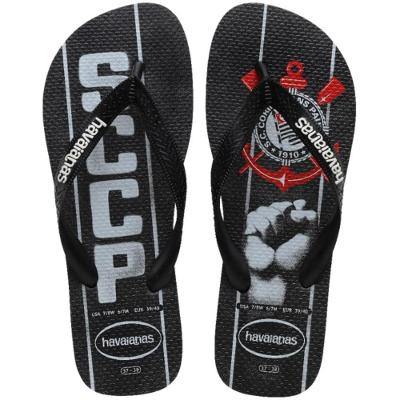 Chinelo Havaianas Top Times Corinthians - Preto