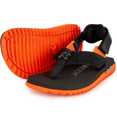 Chinelo Infantil Kenner Kivah Run Kids - Preto e Laranja