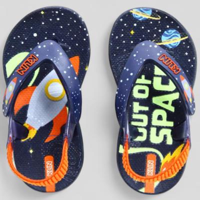 Chinelo Infantil Klin Acqua Print Foguete Menino - Marinho