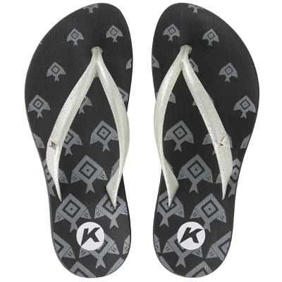Chinelo Kenner Ibiza Geopeixe Feminino - Preto e Prata