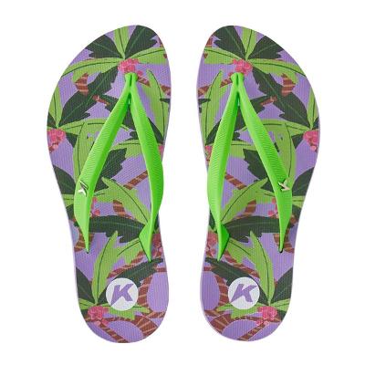 Chinelo Kenner Ibiza Hula Feminino - Roxo e Verde