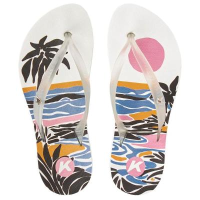 Chinelo Kenner Ibiza Prainha Feminino - Branco e Preto