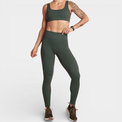Calça Legging Lupo Sem Costura Canelada Feminina - Verde Escuro
