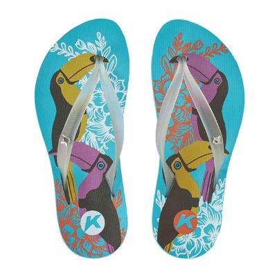 Chinelo Kenner Ibiza Tucano Feminino - Azul e Laranja