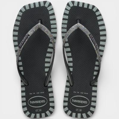 Chinelo Havaianas Slim Glitter Contour Feminino - Preto