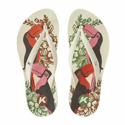 Chinelo Kenner Ibiza Tucano Feminino - Off White e Roxo
