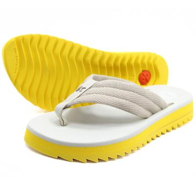 Chinelo Kenner Kyra Pro Comfy Feminino - Bege e Amarelo