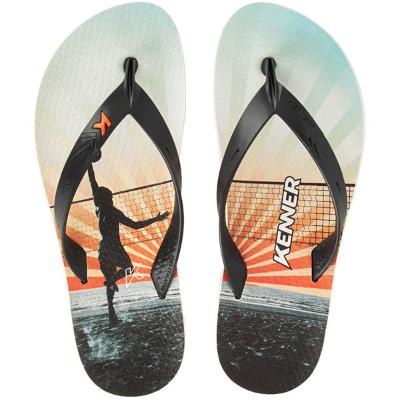 Chinelo Kenner Summer Vôlei Masculino - Preto e Laranja