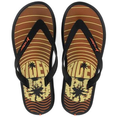 Chinelo Rider R1 Style Masculino - Preto e Laranja