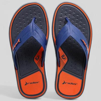 Chinelo Rider Weekend Masculino - Preto e Laranja