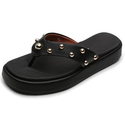 Chinelo Vizzano Flat Spikes Feminino - Preto