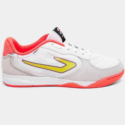 Chuteira Futsal Topper Letra IV Unissex - Branco e Amarelo