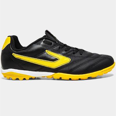 Chuteira Society Topper Furia Unissex - Preto e Amarelo