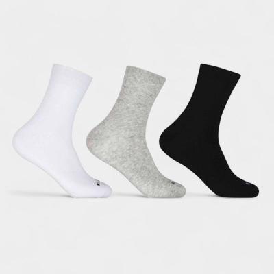 Kit 3 Pares Meia Hoahi Cano Médio Unissex - Branco e Preto