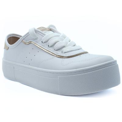 Tênis Moleca Neo Metalizado Feminino - Branco