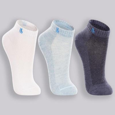Kit Meia Infantil Lupo Básico Cano Baixo 3 Pares - Marinho e Branco