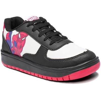 Tênis Infantil Marvel Homem Aranha Recortes Menino - Preto e Branco
