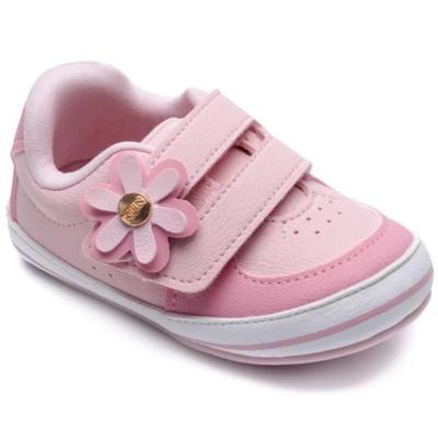 Tênis Infantil Klin Flor Confort Menina - Rosa