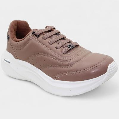 Tênis Esportivo Kolosh Conforto Microperfuros Feminino - Marrom Claro