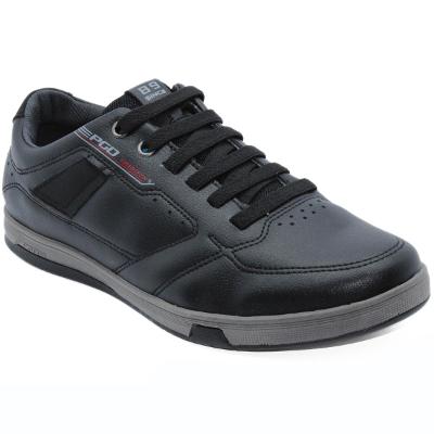 Tênis Couro Pegada Microfibra Masculino - Preto