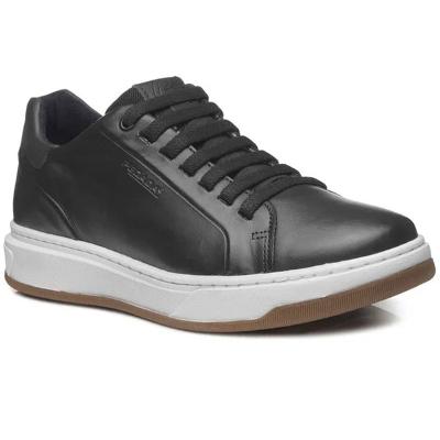 Tênis Couro Pegada Casual Masculino - Preto
