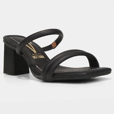 Tamanco Vizzano Salto Médio Feminino - Preto