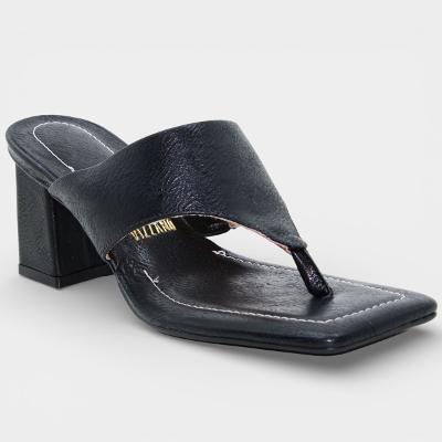 Tamanco Vizzano Básico Salto Bloco Feminino - Preto