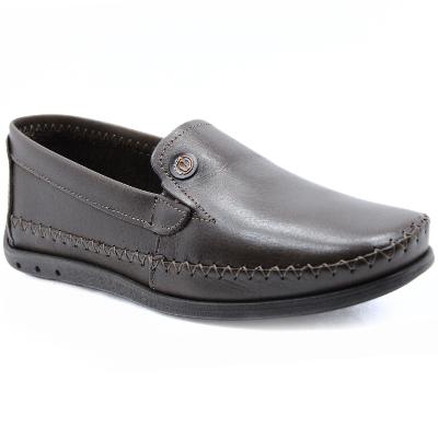 Mocassim Couro Pegada 141601 Masculino - Marrom Escuro
