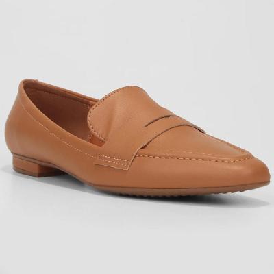 Mocassim Vizzano Bico Fino Feminino - Caramelo