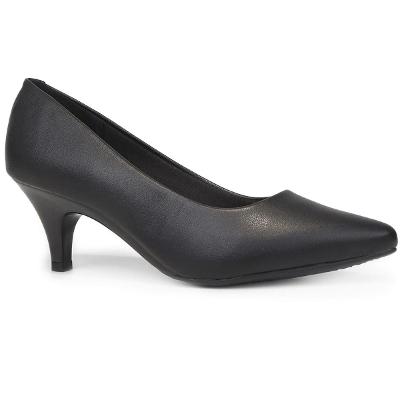 Scarpin Beira Rio Salto Fino Feminino - Preto