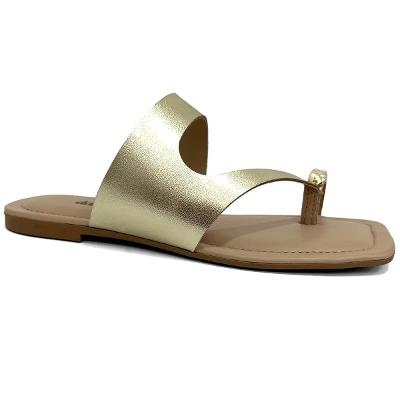 Rasteira Dakota Tira Única Feminina - Dourado