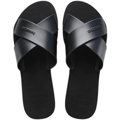 Rasteira Havaianas Aqua Metálica Feminina - Preto