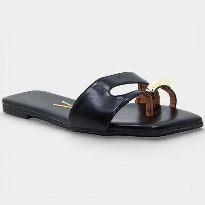 Rasteira Vizzano Detalhe Anel Feminina - Preto