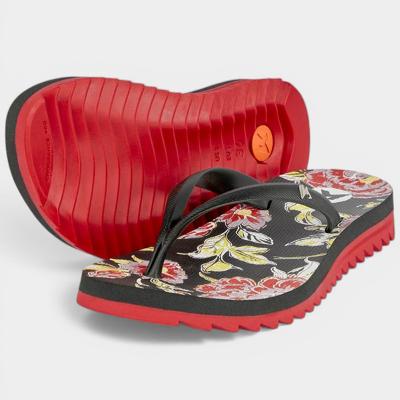 Chinelo Kenner Ibiza Oasis Feminino - Preto e Vermelho