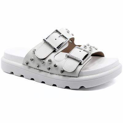 Rasteira Vizzano Floather Strass Feminina - Branco